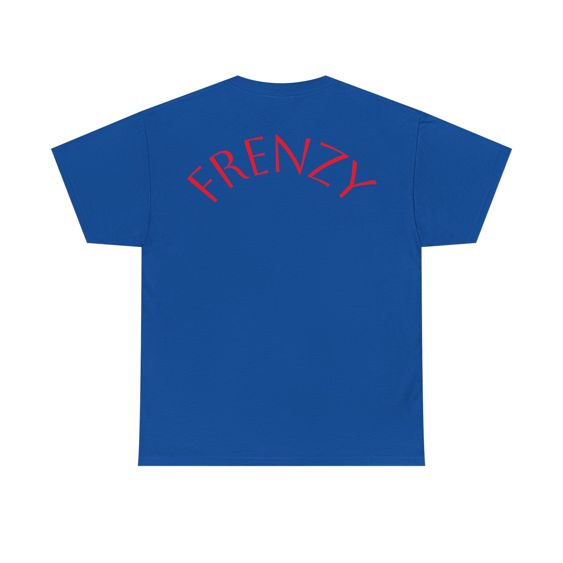 Frenzy Graphic Unisex Heavy Cotton Tee with Bold Red Design. - Fitness Frenzy