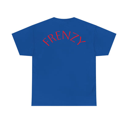 Frenzy Graphic Unisex Heavy Cotton Tee with Bold Red Design. - Fitness Frenzy