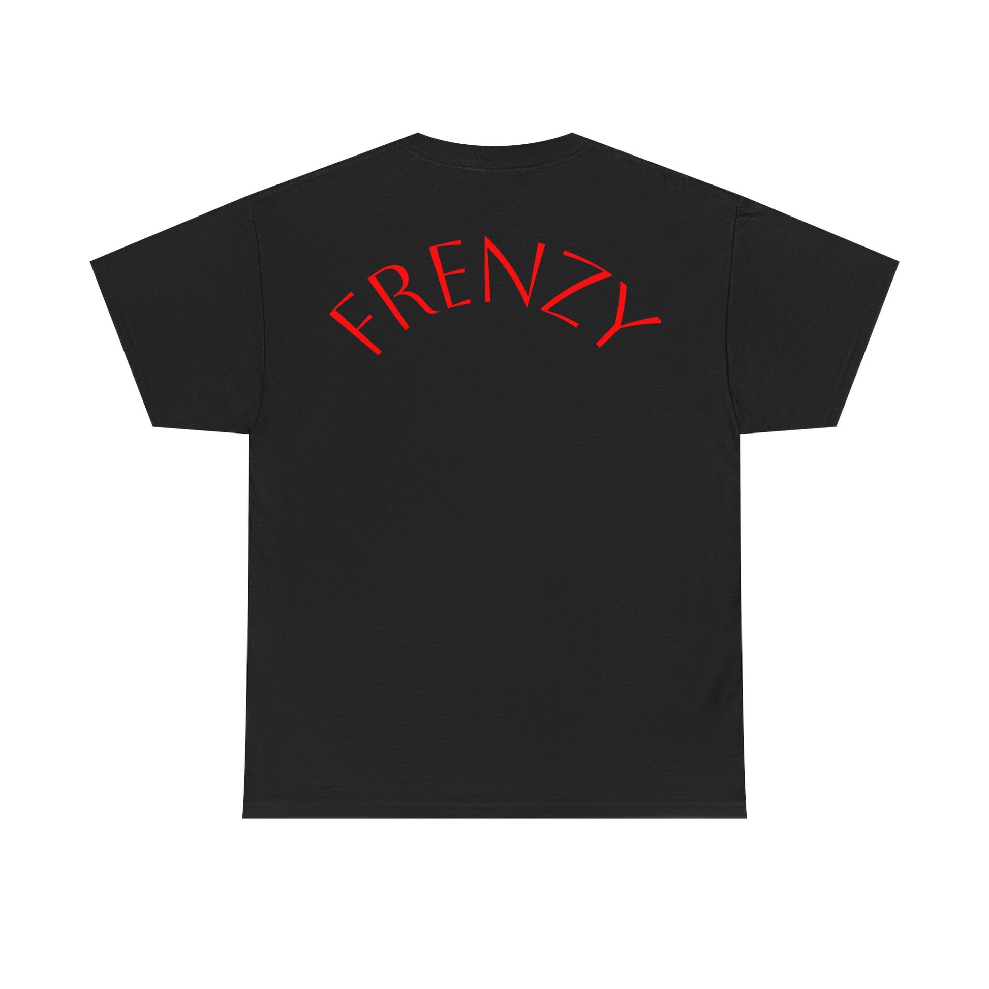 Frenzy Graphic Unisex Heavy Cotton Tee with Bold Red Design. - Fitness Frenzy