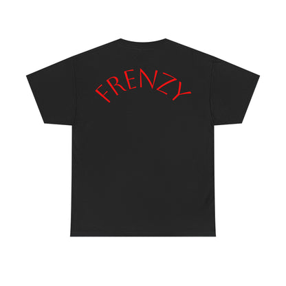 Frenzy Graphic Unisex Heavy Cotton Tee with Bold Red Design. - Fitness Frenzy