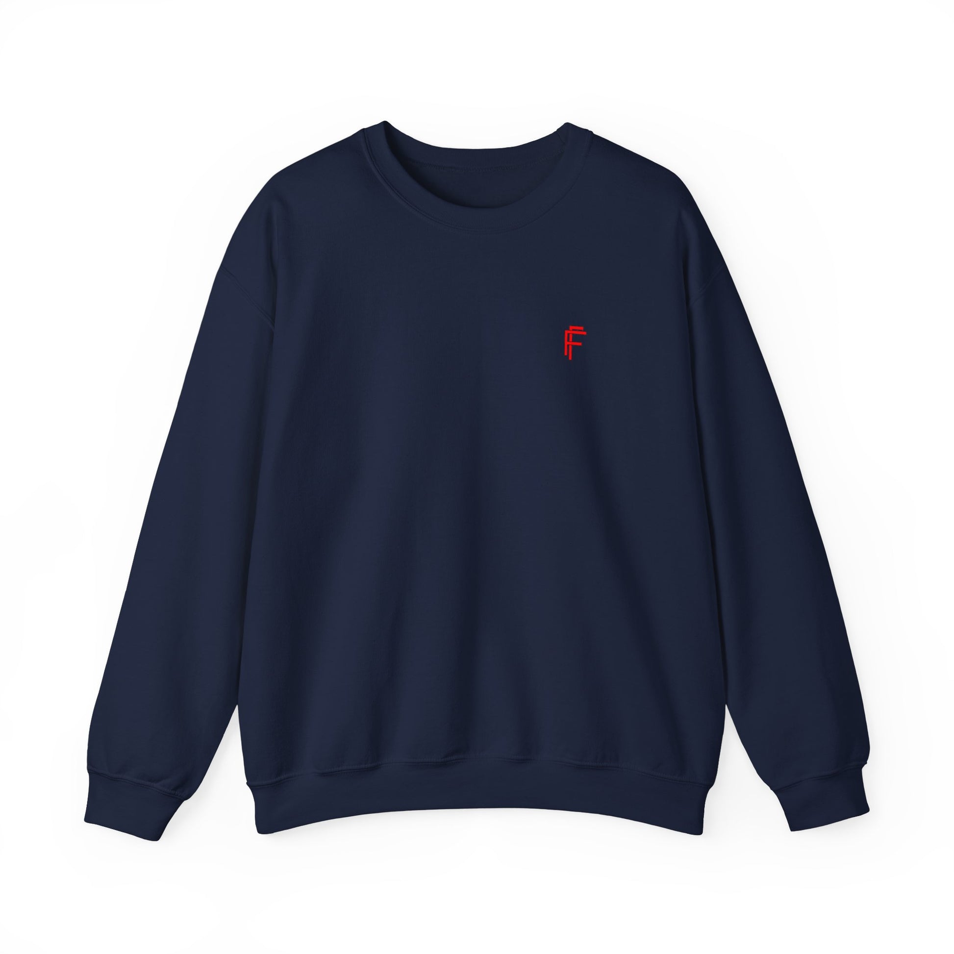 Frenzy - Unisex Heavy Blend™ Crewneck Sweatshirt with Red Logo - Cozy Modern Style. - Fitness Frenzy