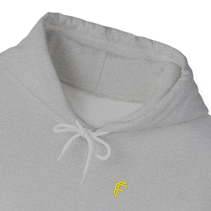 Frenzy Unisex Heavy Blend™ Hoodie with Yellow Logo. - Fitness Frenzy