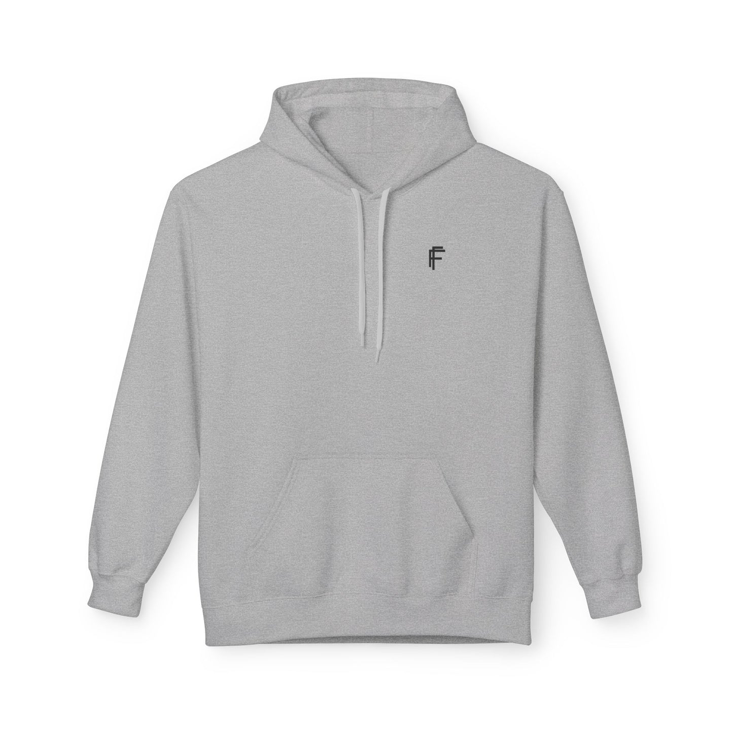 Fitness Frenzy Unisex Fleece Hoodie with Black Logo - Softstyle Comfort for Everyone. - Fitness Frenzy