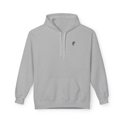 Fitness Frenzy Unisex Fleece Hoodie with Black Logo - Softstyle Comfort for Everyone. - Fitness Frenzy