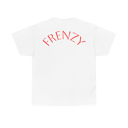 Frenzy Graphic Unisex Heavy Cotton Tee with Bold Red Design. - Fitness Frenzy