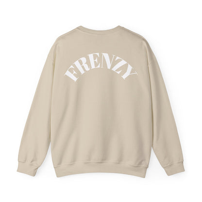 Frenzy Unisex Heavy Blend™ Crewneck Sweatshirt with White Logo. - Fitness Frenzy