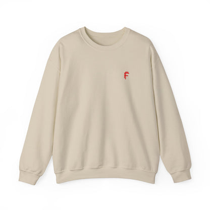 Frenzy - Unisex Heavy Blend™ Crewneck Sweatshirt with Red Logo - Cozy Modern Style. - Fitness Frenzy