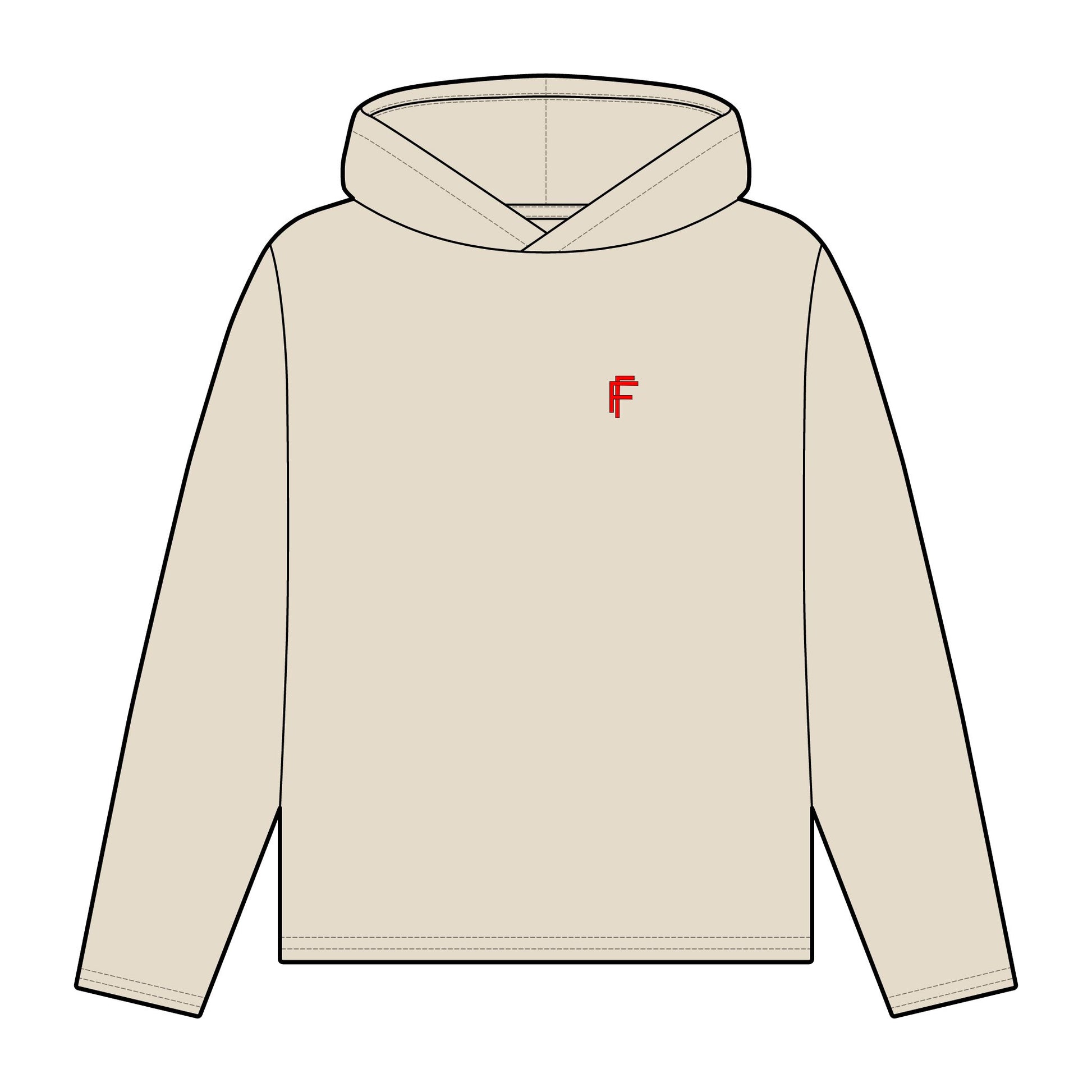 Frenzy - Women's Organic Relaxed Fit Hoodie with Red Logo. - Fitness Frenzy