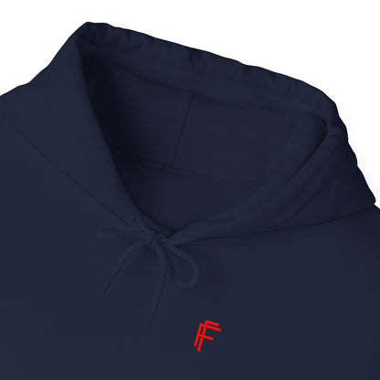 Frenzy Graphic Hoodie with Red Accent - Cosy Unisex Heavy Blend Apparel. - Fitness Frenzy