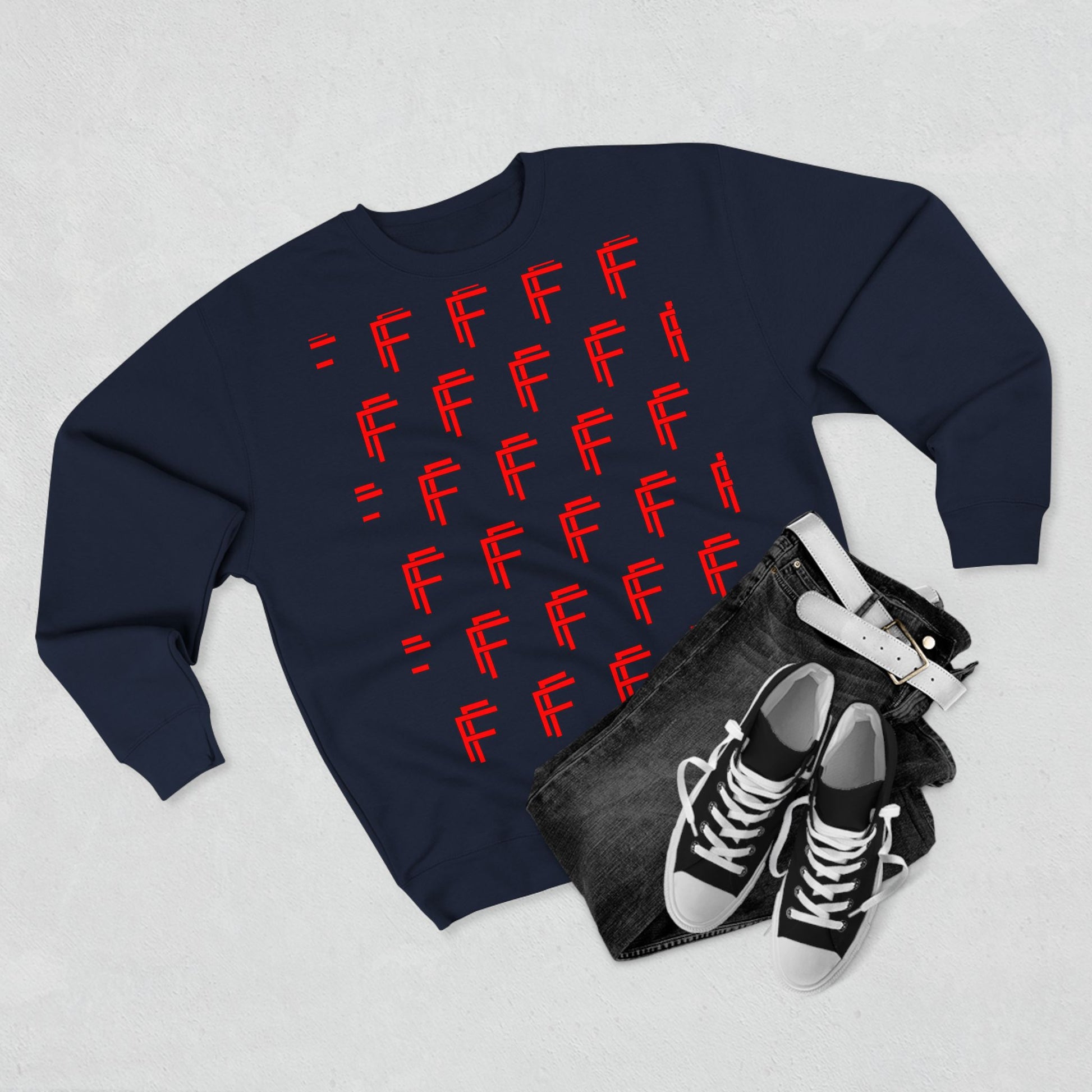 Frenzy - Unisex Crew neck Sweatshirt with Bold Red Design. - Fitness Frenzy