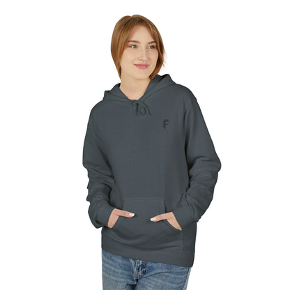 Fitness Frenzy Unisex Fleece Hoodie with Black Logo - Softstyle Comfort for Everyone. - Fitness Frenzy