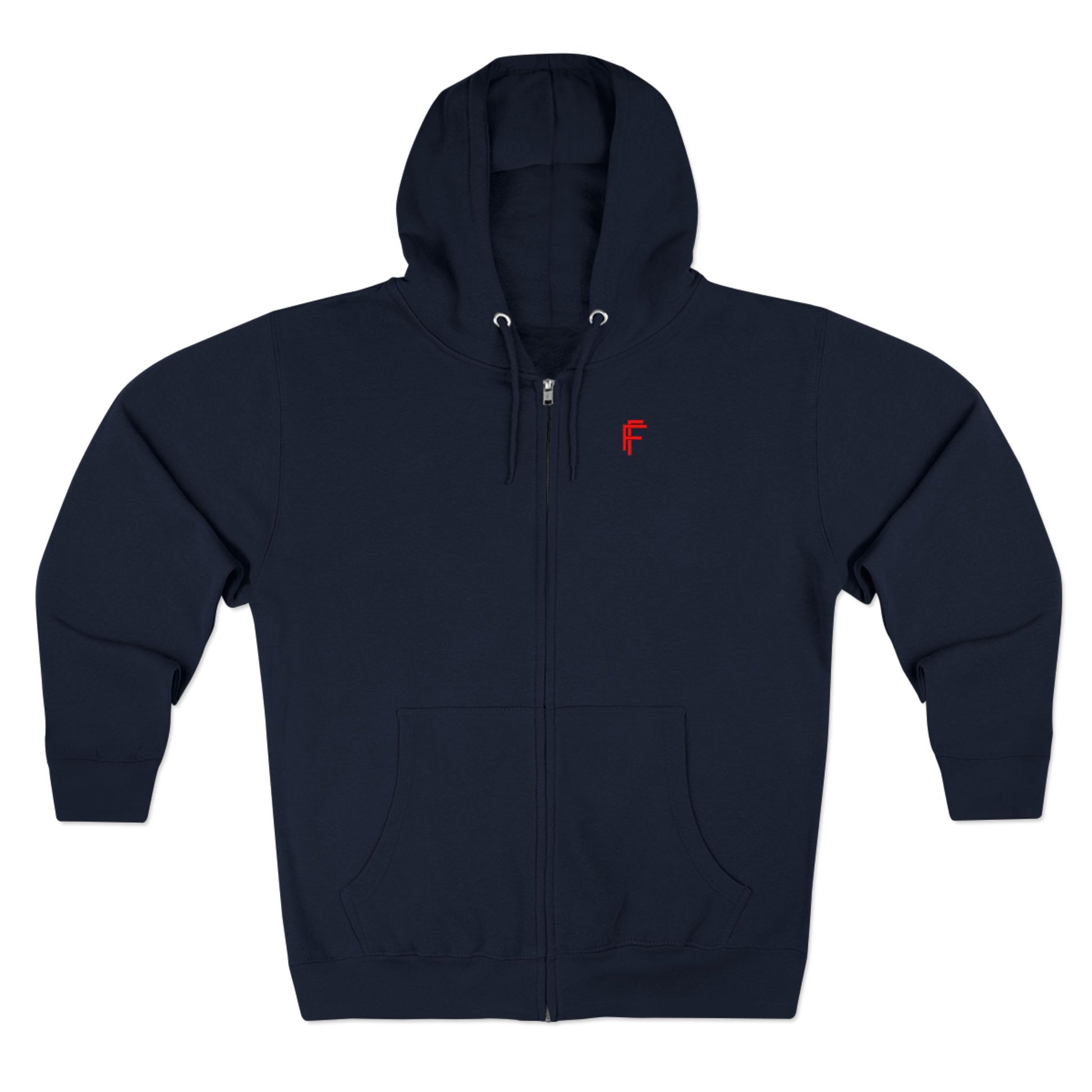 Frenzy - Cozy Unisex Zip Hoodie with Red Logo - Perfect for Everyday Comfort - Fitness Frenzy