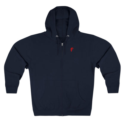 Frenzy - Cozy Unisex Zip Hoodie with Red Logo - Perfect for Everyday Comfort - Fitness Frenzy