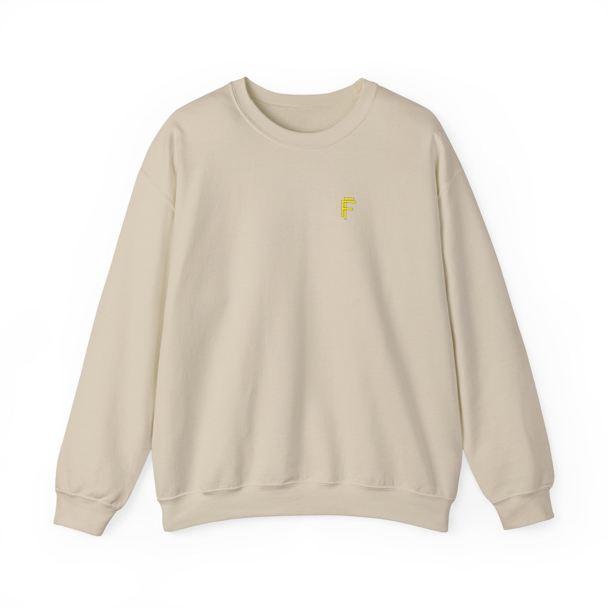 Frenzy - Unisex Crewneck Sweatshirt with Yellow Logo. - Fitness Frenzy