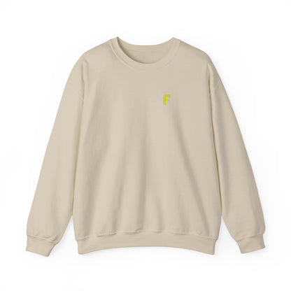 Frenzy - Unisex Crewneck Sweatshirt with Yellow Logo. - Fitness Frenzy