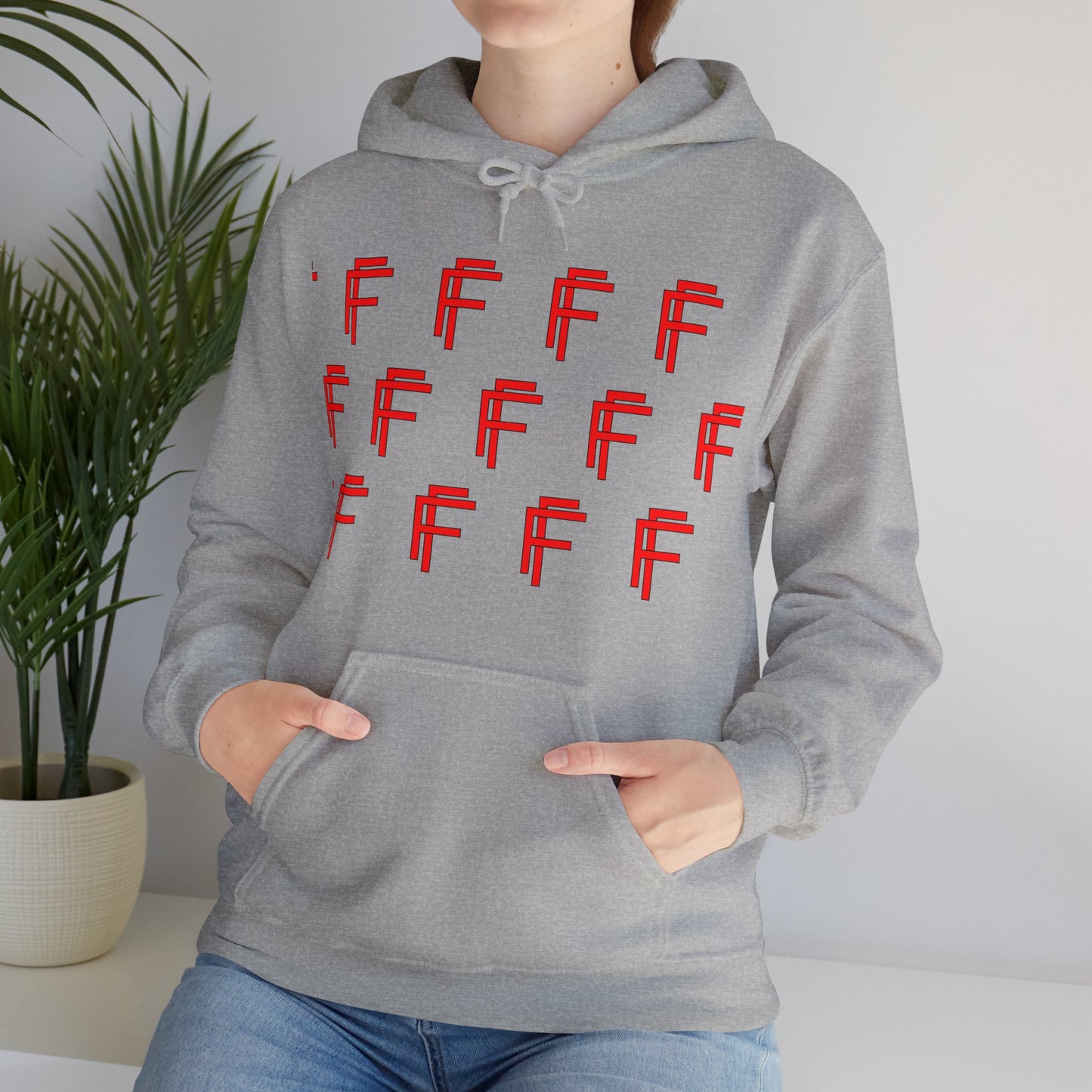 Frenzy Unisex Hoodie - Stylish Heavy Blend Sweatshirt with 'F' Design. - Fitness Frenzy