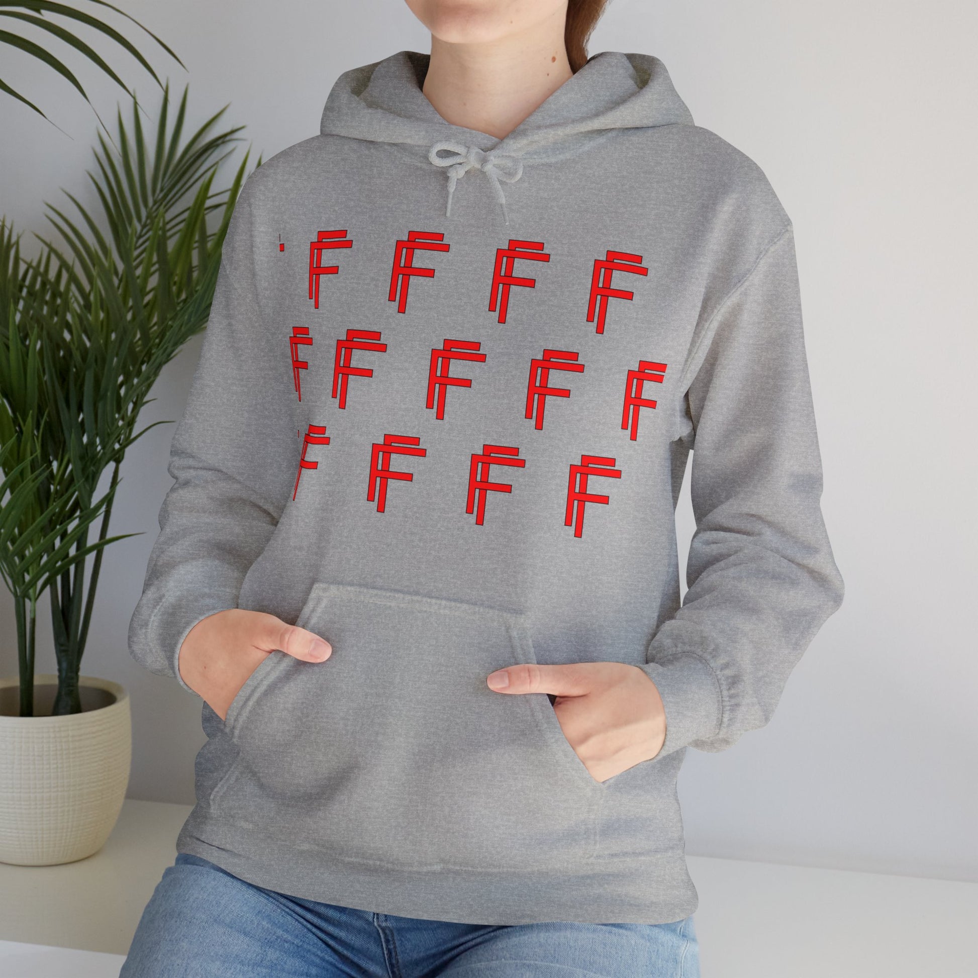 Frenzy Unisex Hoodie - Stylish Heavy Blend Sweatshirt with 'F' Design. - Fitness Frenzy