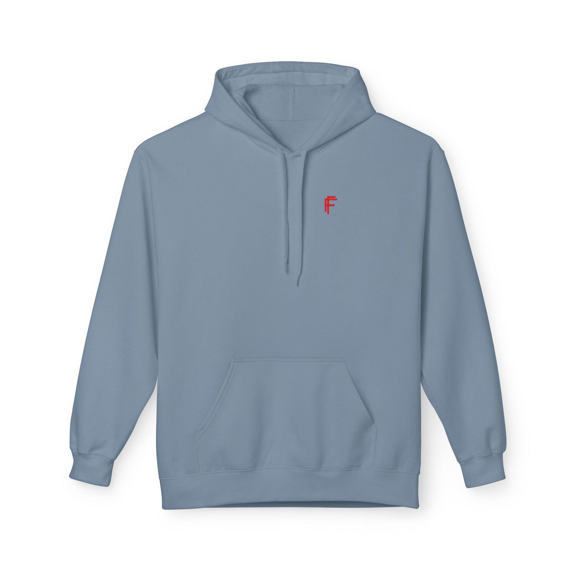Fitness Frenzy Unisex Midweight Softstyle Hoodie with Red Logo - Trendy 'FRENZY' Design for Comfort and Style. - Fitness Frenzy