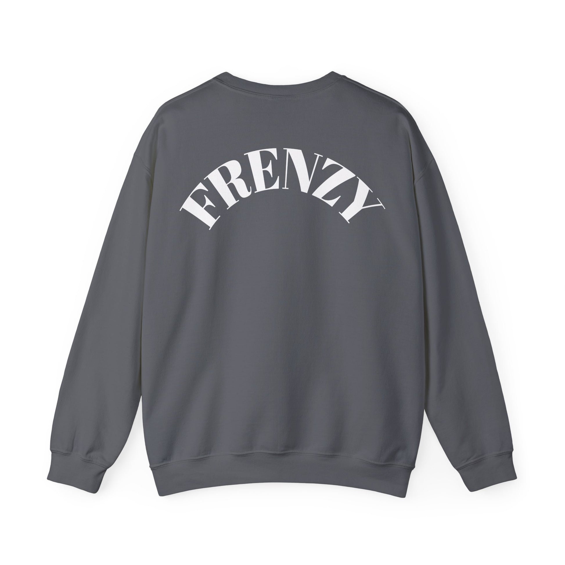 Frenzy Unisex Heavy Blend™ Crewneck Sweatshirt with White Logo. - Fitness Frenzy