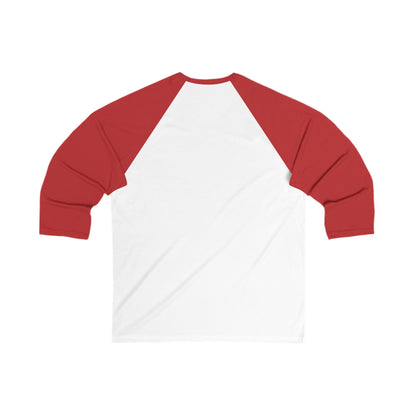 Frenzy - Unisex 3/4 Sleeve Baseball Tee with Black Logo. - Fitness Frenzy