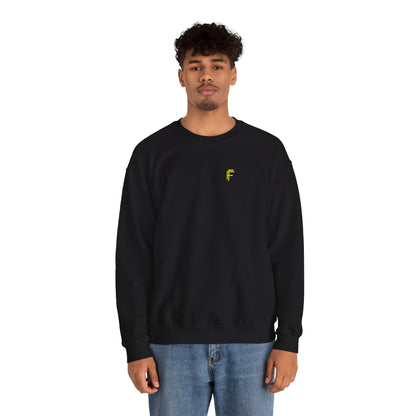 Frenzy - Unisex Crewneck Sweatshirt with Yellow Logo. - Fitness Frenzy