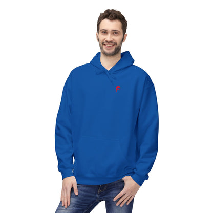 Fitness Frenzy Unisex Midweight Softstyle Hoodie with Red Logo - Trendy 'FRENZY' Design for Comfort and Style. - Fitness Frenzy