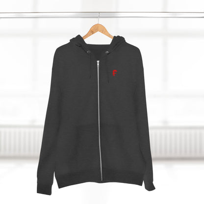 Frenzy - Cozy Unisex Zip Hoodie with Red Logo - Perfect for Everyday Comfort - Fitness Frenzy