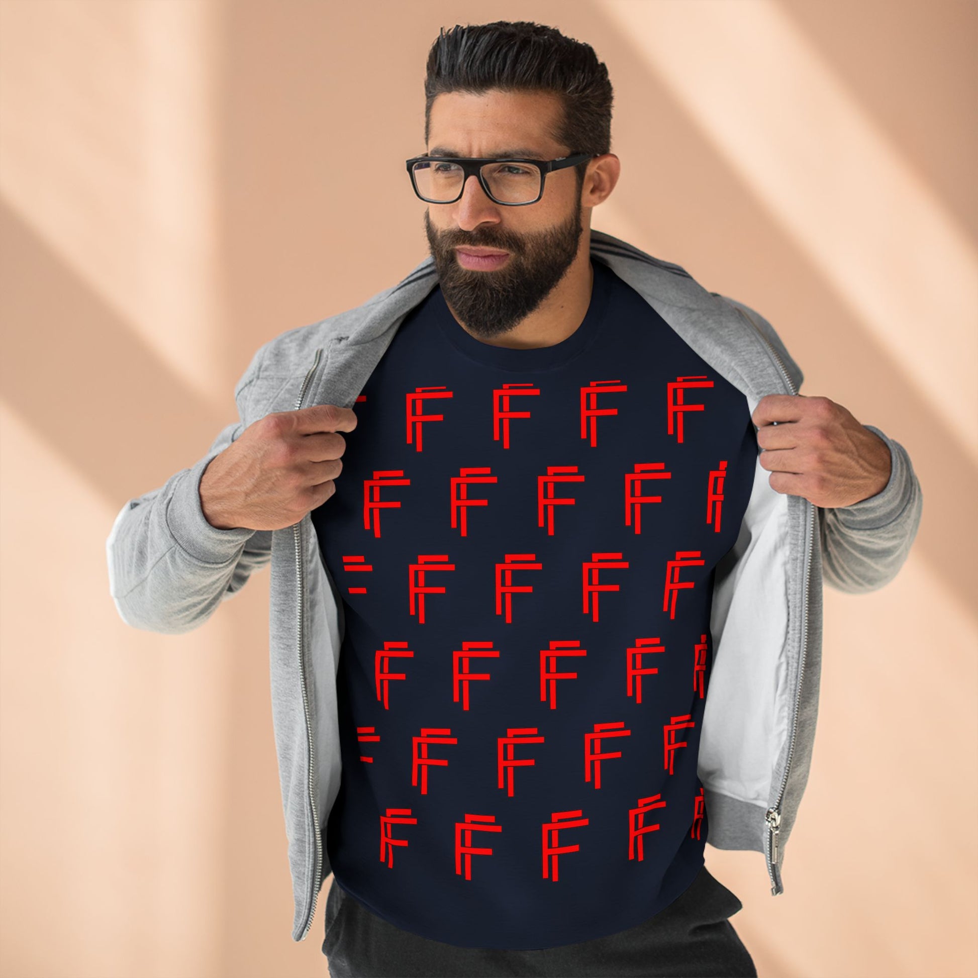 Frenzy - Unisex Crew neck Sweatshirt with Bold Red Design. - Fitness Frenzy