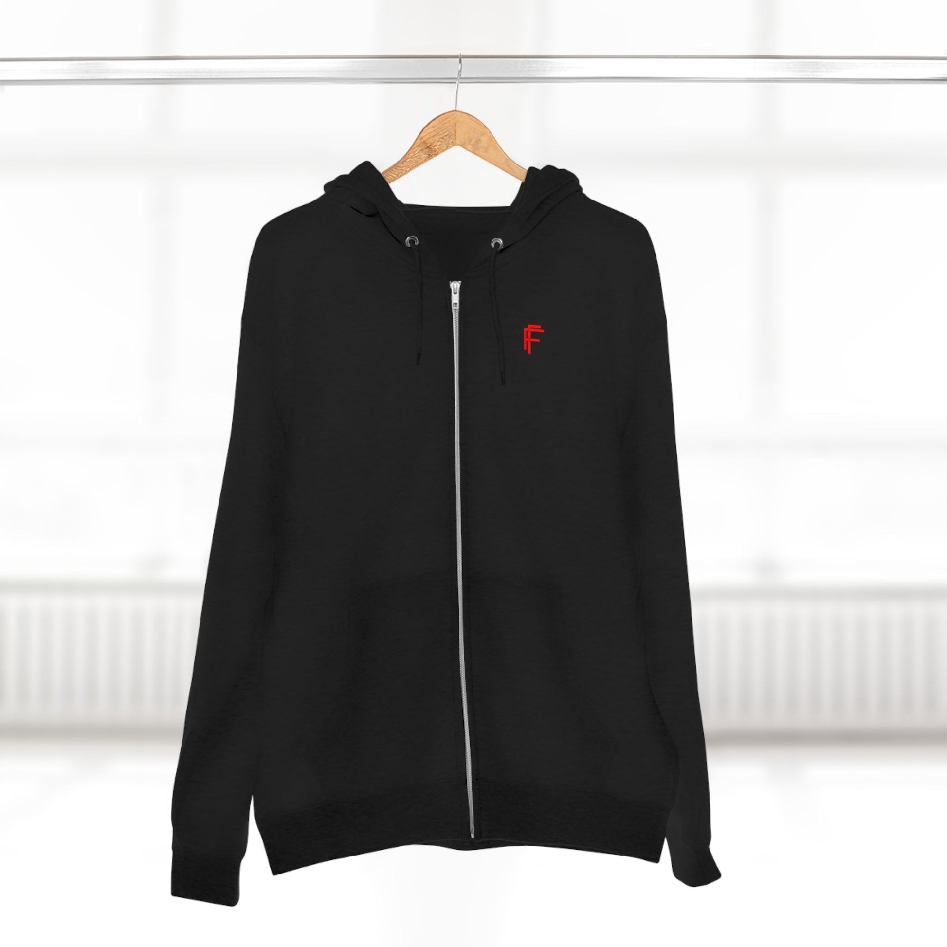 Frenzy - Cozy Unisex Zip Hoodie with Red Logo - Perfect for Everyday Comfort - Fitness Frenzy