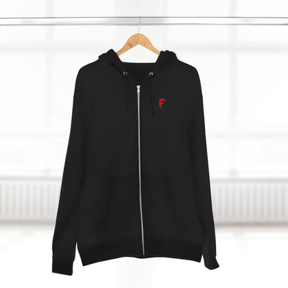 Frenzy - Cozy Unisex Zip Hoodie with Red Logo - Perfect for Everyday Comfort - Fitness Frenzy