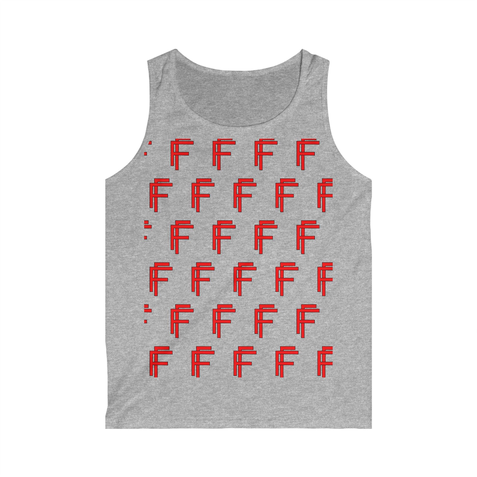 Frenzy - Men's Graphic Tank Top with Retro Design - Red Logo. - Fitness Frenzy
