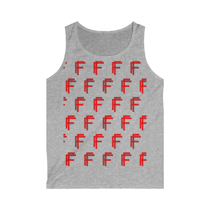 Frenzy - Men's Graphic Tank Top with Retro Design - Red Logo. - Fitness Frenzy