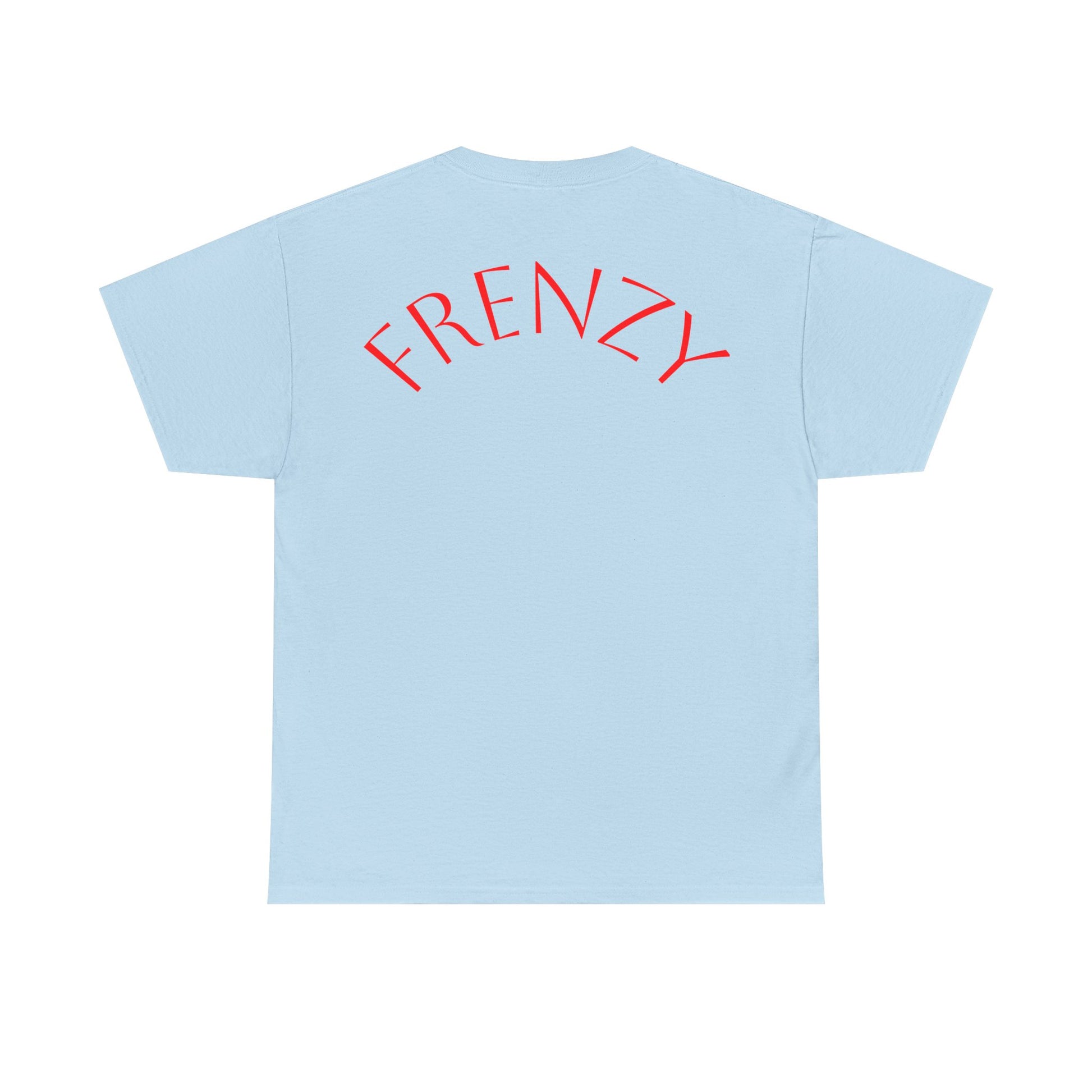 Frenzy Graphic Unisex Heavy Cotton Tee with Bold Red Design. - Fitness Frenzy