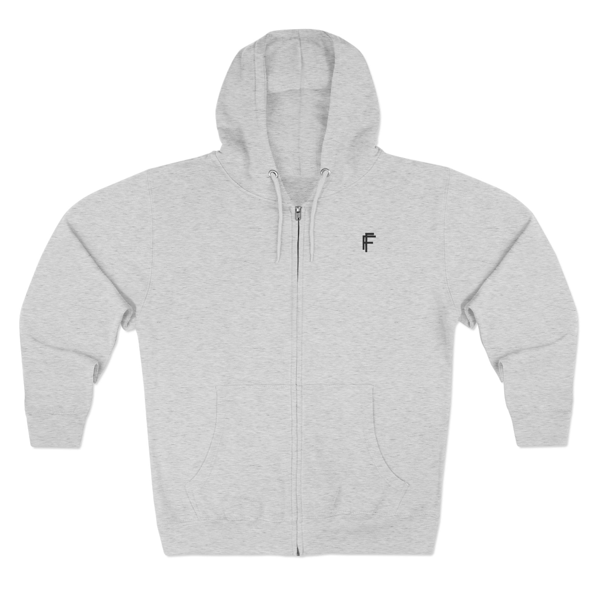 Frenzy - Stylish Unisex Zip Hoodie with Black Logo - Perfect for Comfort & Casual Outings - Fitness Frenzy