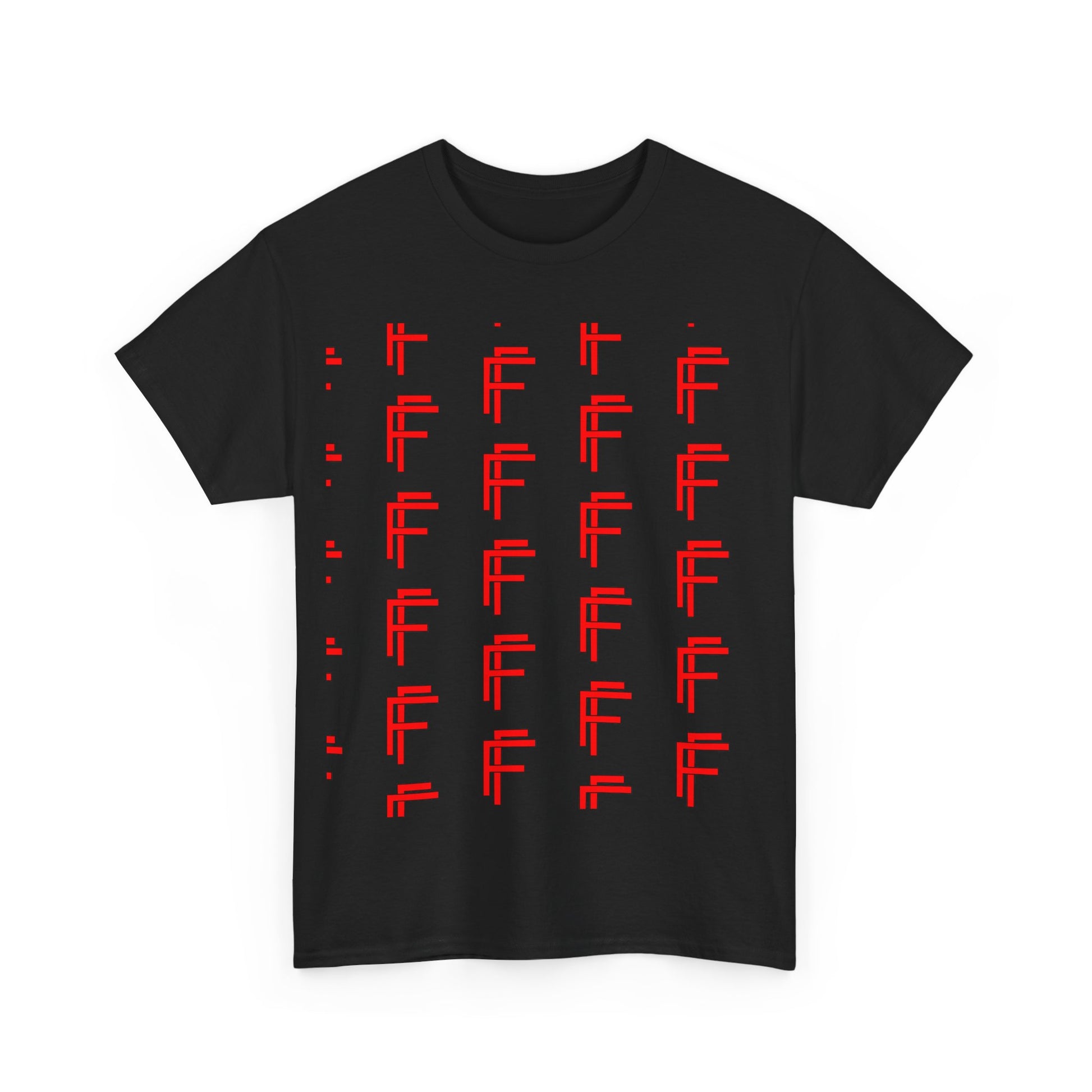 Frenzy Graphic Unisex Heavy Cotton Tee with Bold Red Design. - Fitness Frenzy