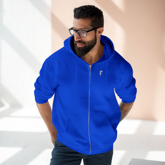 Frenzy - Stylish Unisex Zip Hoodie with White Logo. - Fitness Frenzy