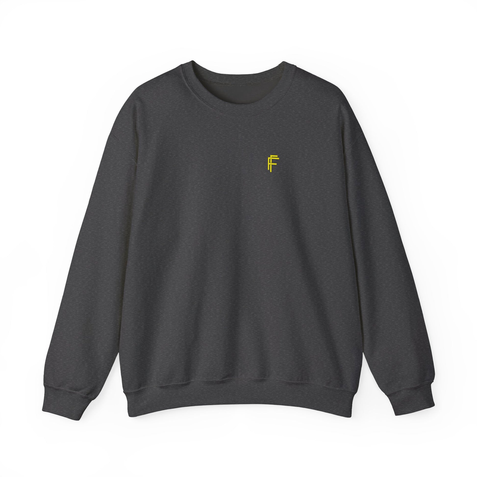 Frenzy - Unisex Crewneck Sweatshirt with Yellow Logo. - Fitness Frenzy