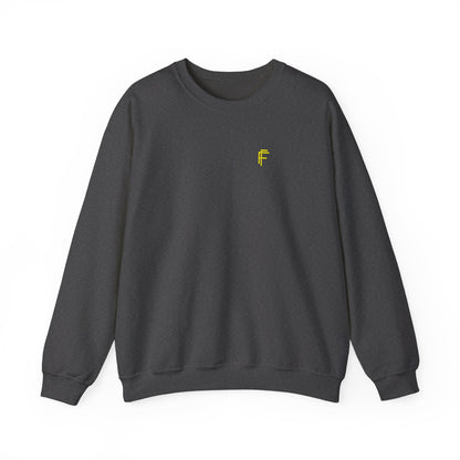 Frenzy - Unisex Crewneck Sweatshirt with Yellow Logo. - Fitness Frenzy