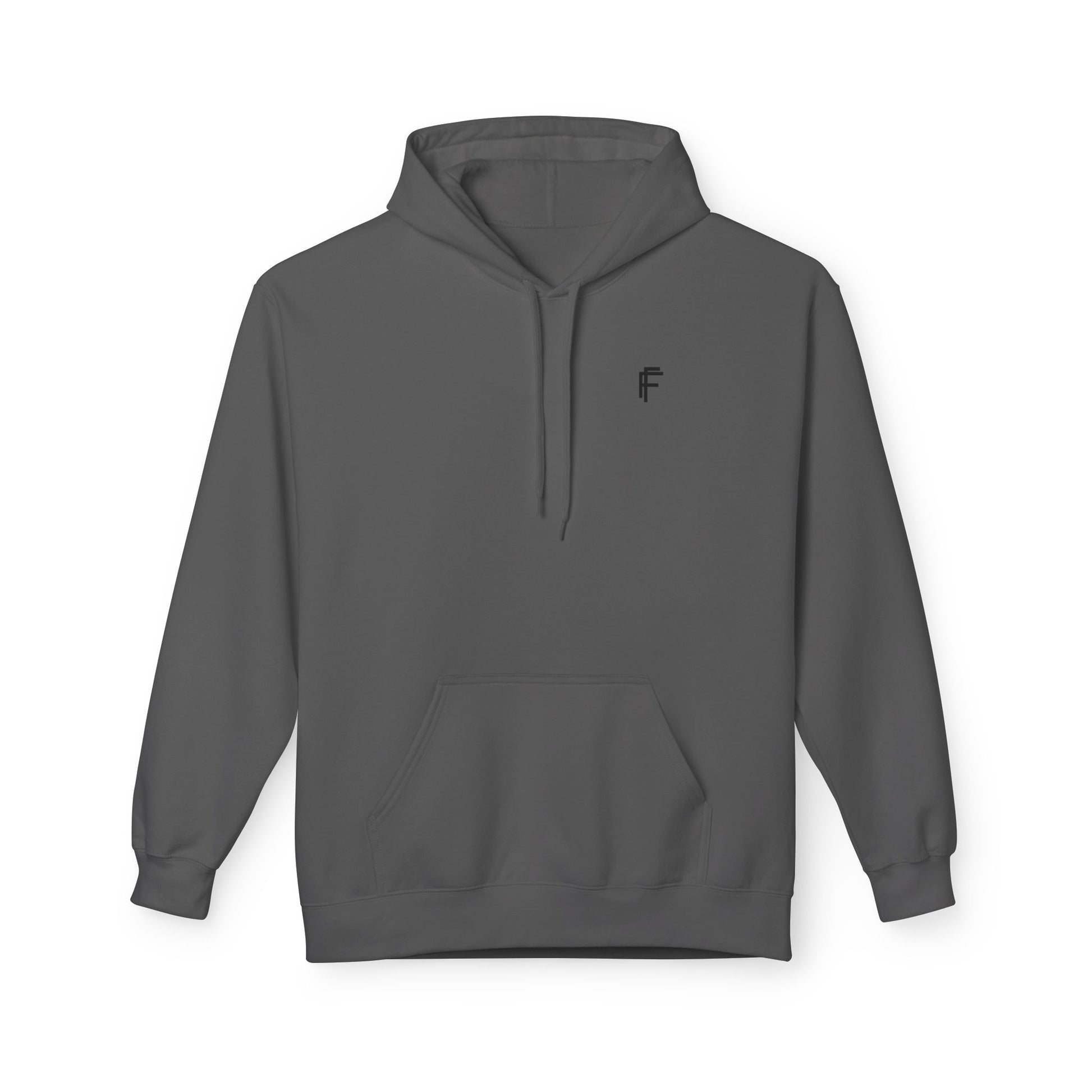 Fitness Frenzy Unisex Fleece Hoodie with Black Logo - Softstyle Comfort for Everyone. - Fitness Frenzy