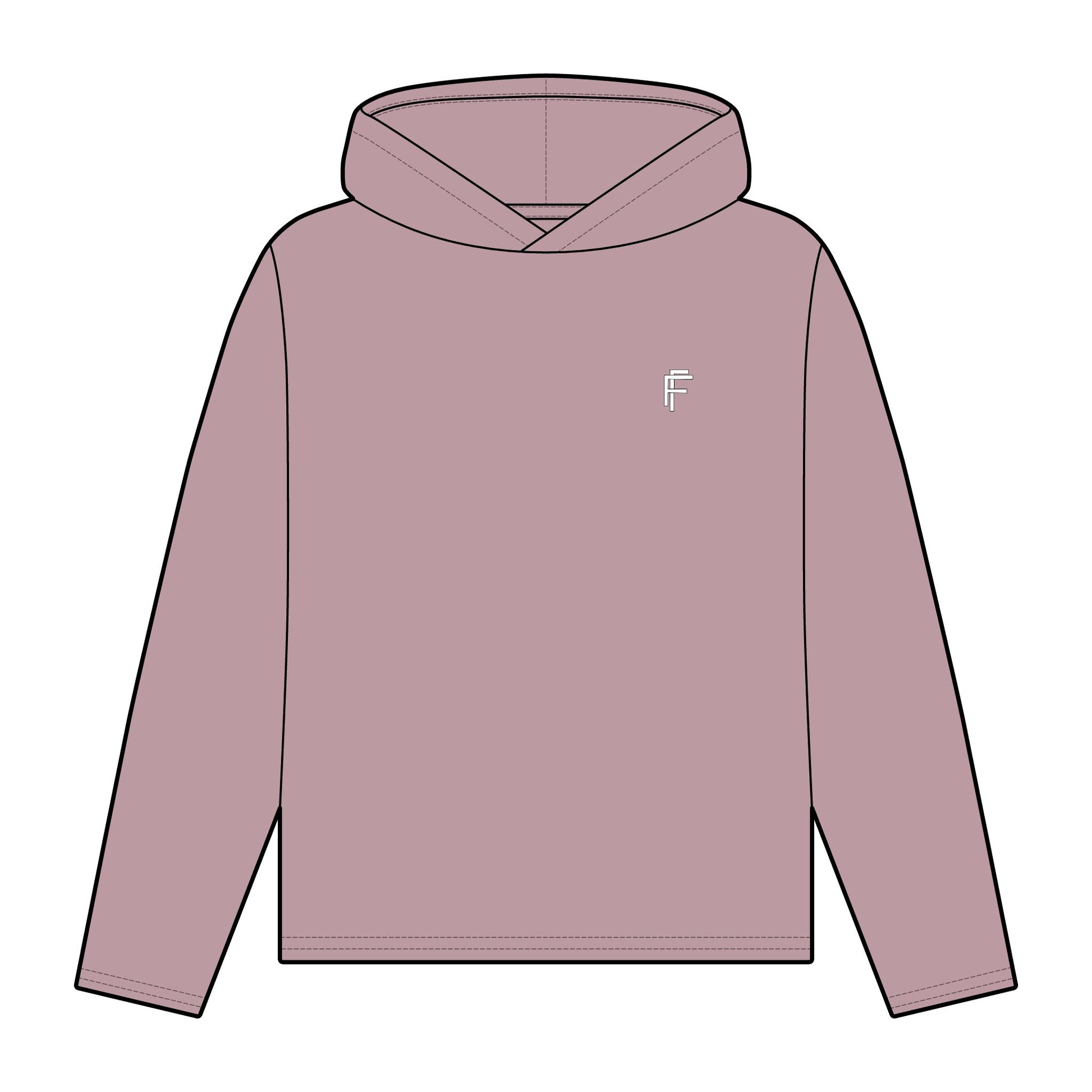 Frenzy - Women's Organic Relaxed Fit Hoodie with White Logo. - Fitness Frenzy