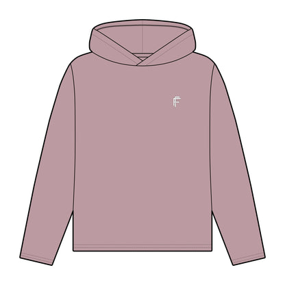 Frenzy - Women's Organic Relaxed Fit Hoodie with White Logo. - Fitness Frenzy