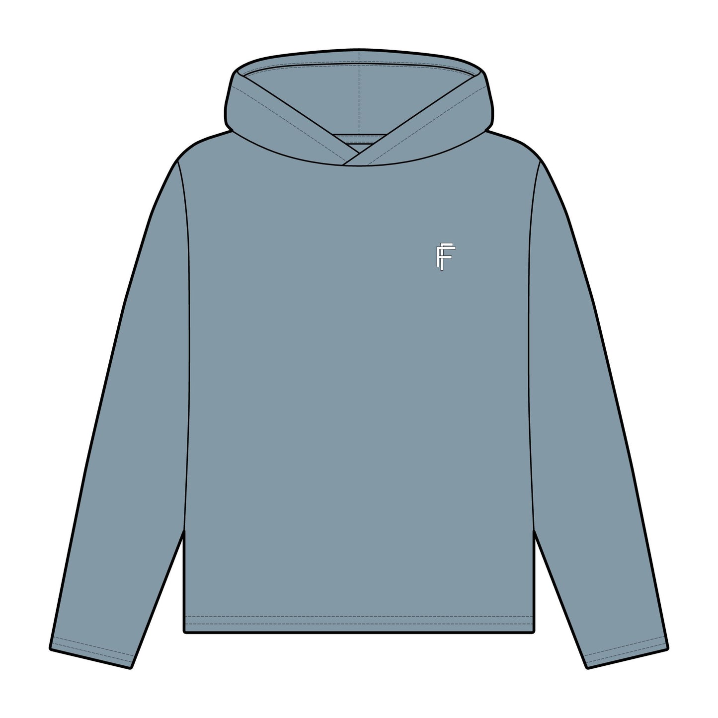 Frenzy - Women's Organic Relaxed Fit Hoodie with White Logo. - Fitness Frenzy