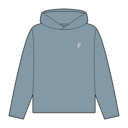 Frenzy - Women's Organic Relaxed Fit Hoodie with White Logo. - Fitness Frenzy