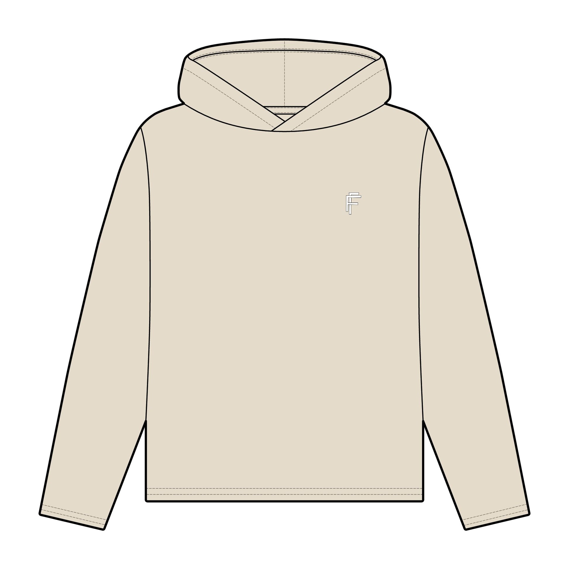 Frenzy - Women's Organic Relaxed Fit Hoodie with White Logo. - Fitness Frenzy