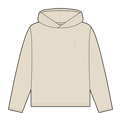 Frenzy - Women's Organic Relaxed Fit Hoodie with White Logo. - Fitness Frenzy