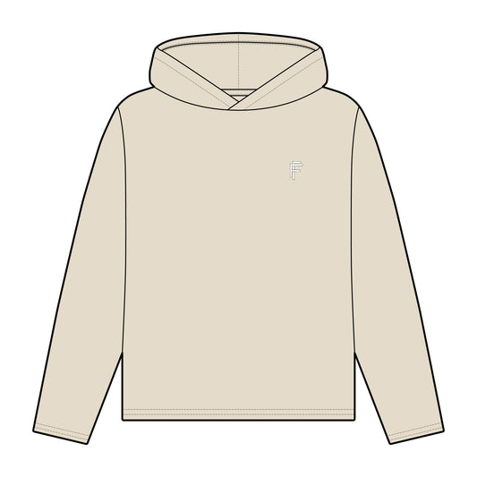 Frenzy - Women's Organic Relaxed Fit Hoodie with White Logo. - Fitness Frenzy