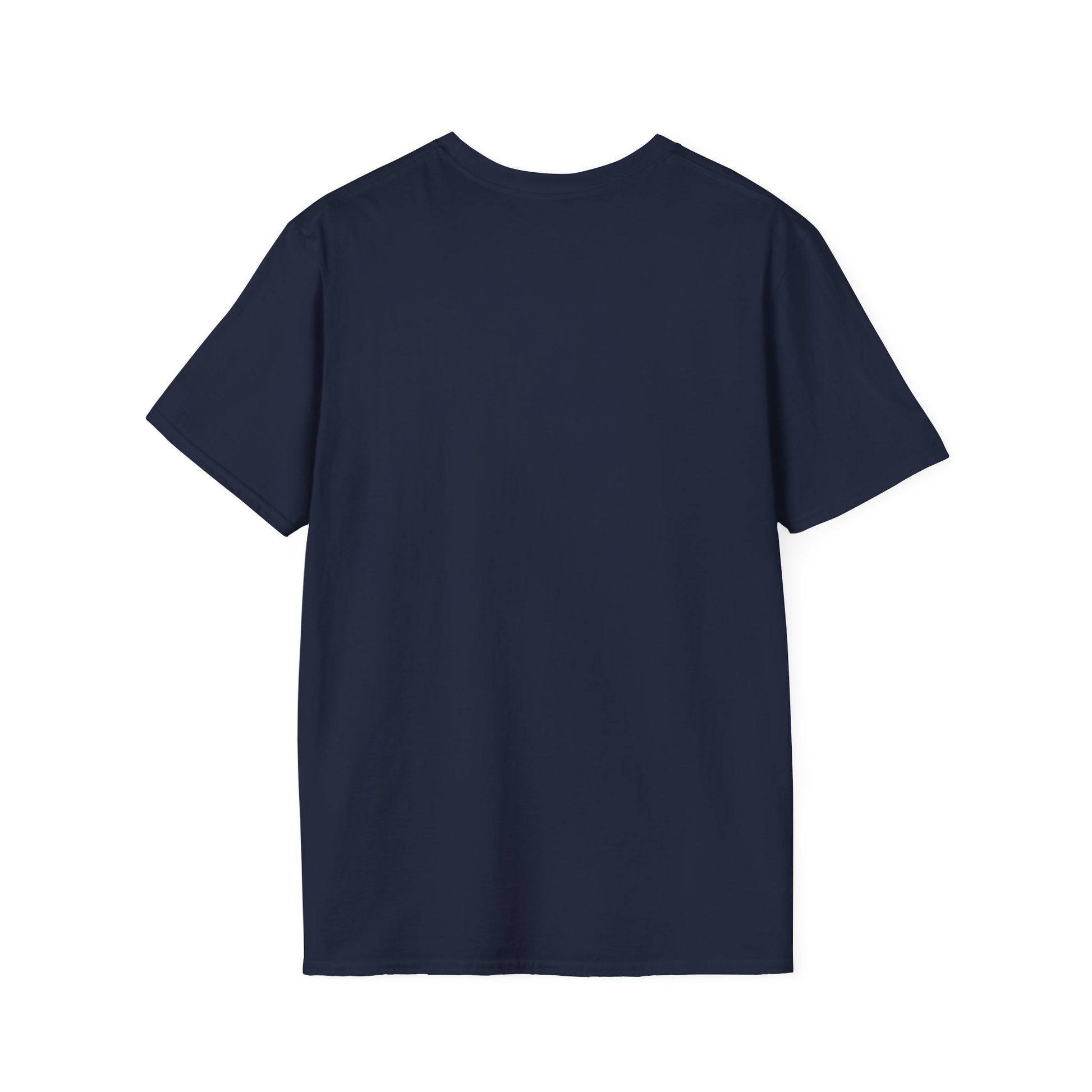 Minimalist Unisex Softstyle T-Shirt - Yellow Logo. - Fitness Frenzy