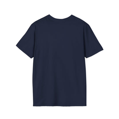 Minimalist Unisex Softstyle T-Shirt - Yellow Logo. - Fitness Frenzy
