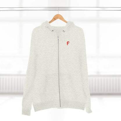Frenzy - Cozy Unisex Zip Hoodie with Red Logo - Perfect for Everyday Comfort - Fitness Frenzy