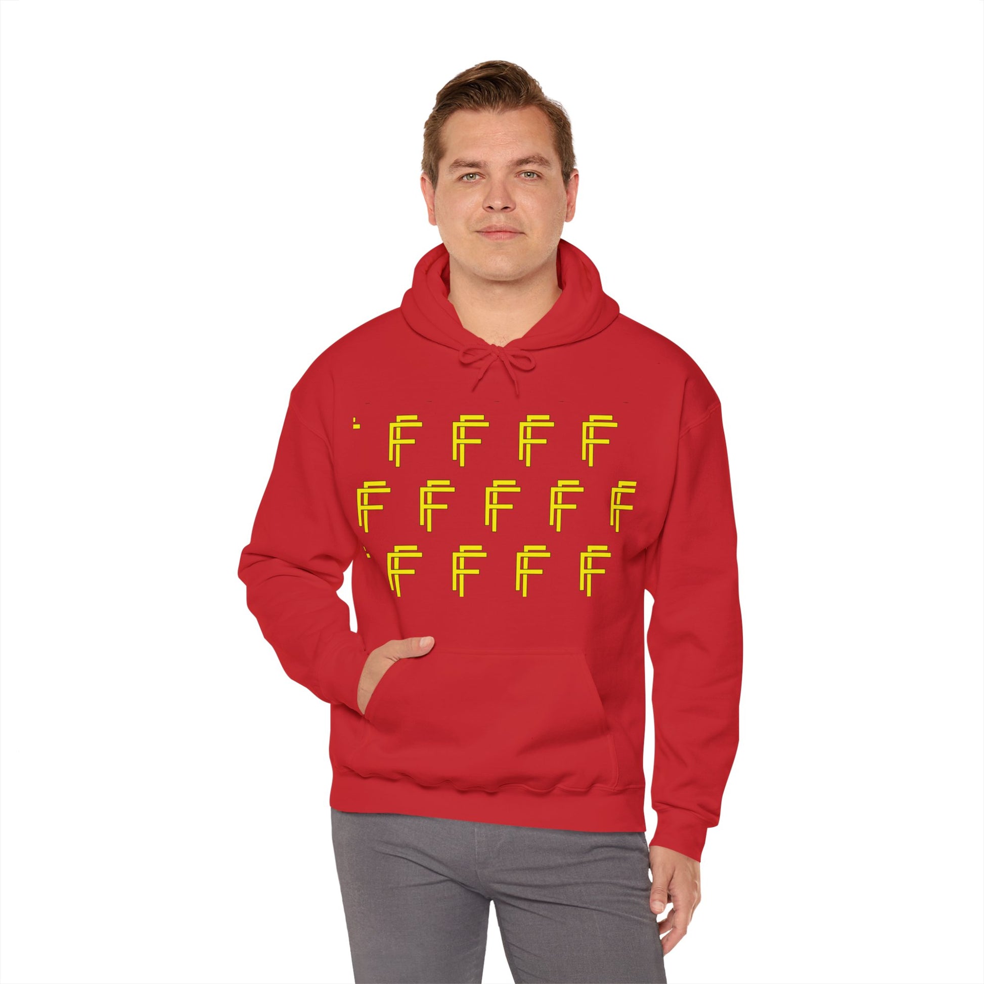 Frenzy 'F' Crazy Unisex Heavy Blend™ Hooded Sweatshirt. - Fitness Frenzy
